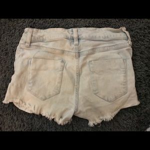 High waisted jean shorts